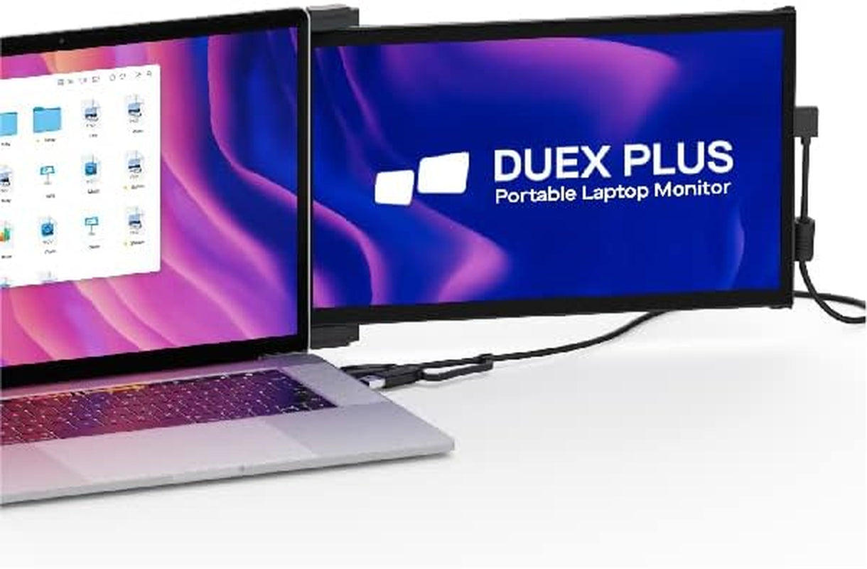 Duex plus Portable Monitor for Laptops, USB C/USB a Plug and Play 13.3In FHD 1080P Laptop Screen Extender
