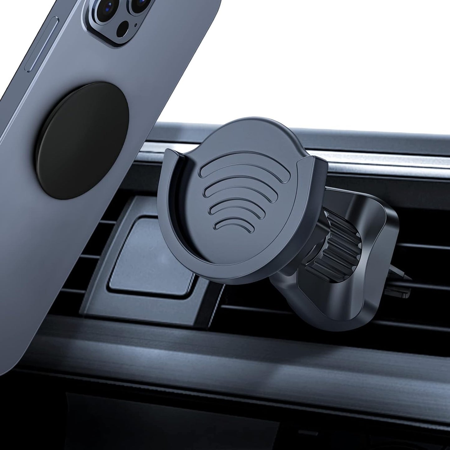 Air Vent Phone Mount for Socket Grips, [Upgraded Clip] Universal Car Phone Holder Cradle for Swappable Collapsible Grip with Adjustable 360°Rotation Compatible with Iphone & Samgsung Galaxy